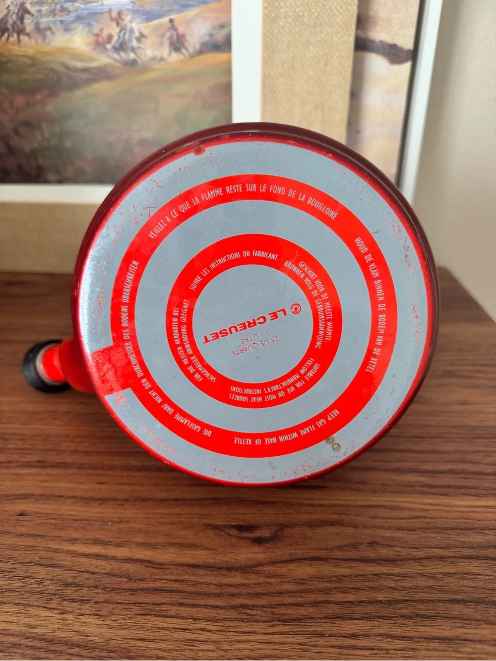 Le Creuset Tea Kettle in flame